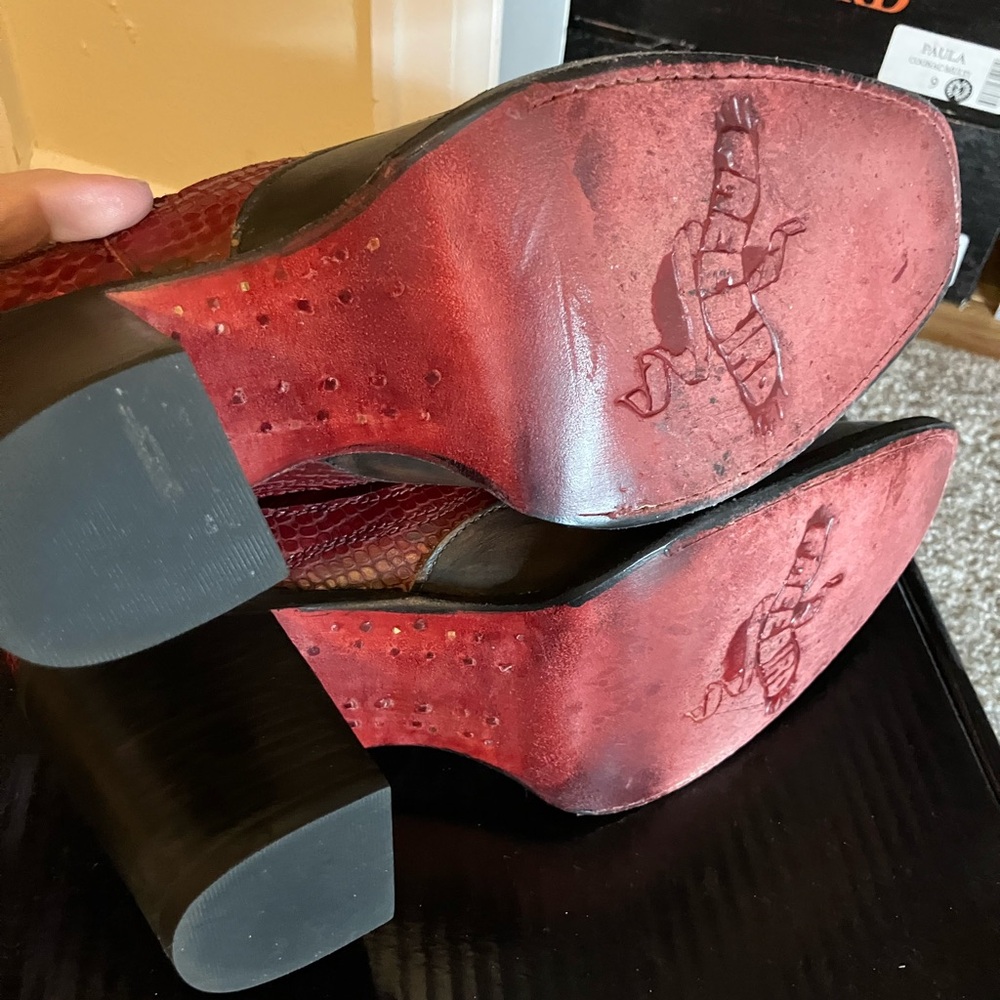 Freebird by Steven “Paula” Booties – Size 8 – Red/Brown Croc – EUC - Picture 11 of 12